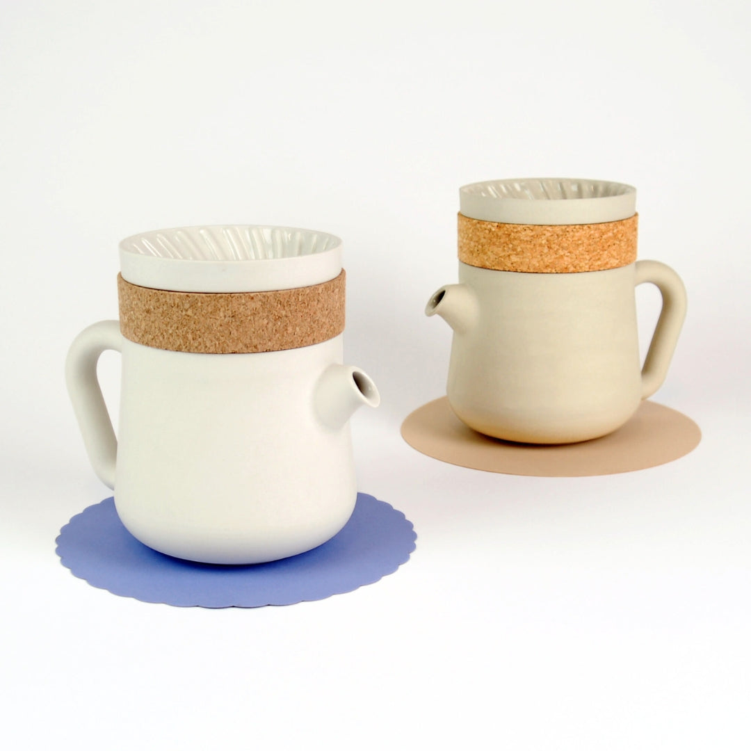 Frida Filterkaffeekanne groß, cream und sand