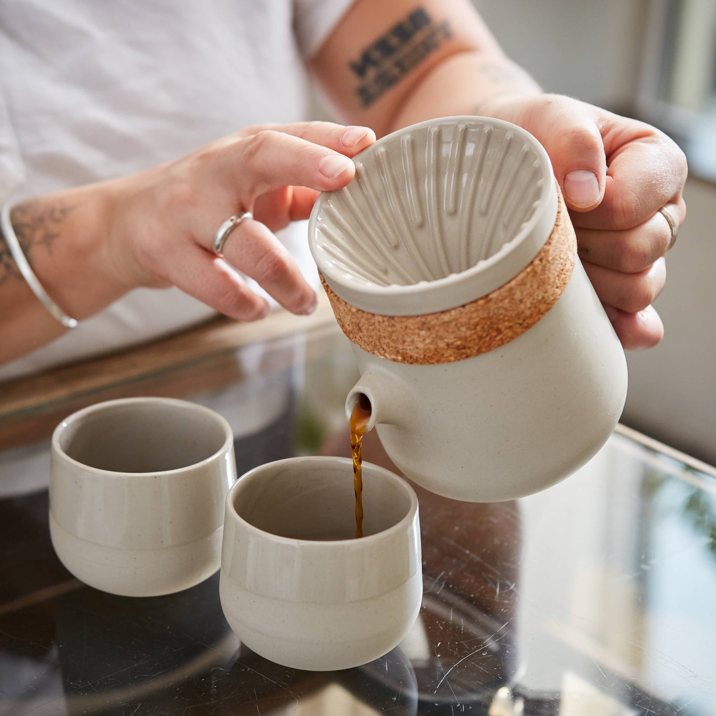 Frido Filterkaffeekanne klein, sand